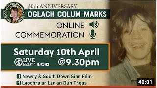 Óglach Colum Marks 30th Anniversary Online Commemoration HD [upl. by Chelsy]