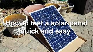 How to test a solar panel quick and easy using a multimeter and the panels MC4 connectors [upl. by Efar]