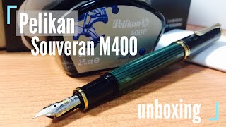 Pelikan Souveran M400 開封 文房具 万年筆 [upl. by Rachele]