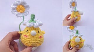 Crochet cute chicken  Hướng dẫn móc bé gà dễ thương [upl. by Landa]