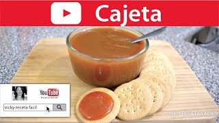 CÓMO HACER CAJETA CASERA O DULCE DE LECHE  Vicky Receta Facil [upl. by Ayrolg]