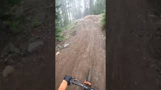 A bit too slow in the wet😬 close one mtb orbea enduro whistler bike park sendit gap scar [upl. by Glanti198]