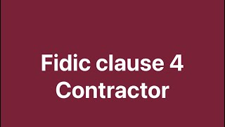 FIDIC clause 4 in Malayalam [upl. by Sower]