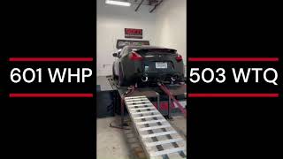 Nissan 370Z Transformed AAM Competition Twin Turbo Kit Dyno and road pull [upl. by Nylannej]