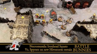 Necromunda Battle Report on New Kill Team Hivestorm Terrain Squats Vs Spyrers Ghast Harvest [upl. by Ahsinak19]