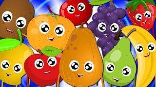 Ten Little Fruits Jumping On The Bed  Fruits Song Fro Kids  Learn Fruit  Nursery Rhymes [upl. by Anigger]