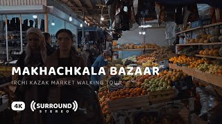 Makhachkala Bazaar in Dagestan — 4K Walking Tour  Binaural ASMR [upl. by Monarski]