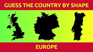 Guess the country of Europe by its shape — Country Shape Quiz Learn Geography [upl. by Belter]