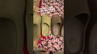 Temu Yeezy Slides Vs Real Yeezy Slides [upl. by Yssej]