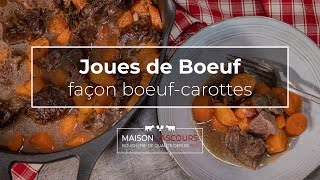 Joues de Bœuf façon bœuf carottes  Recette [upl. by Nnairam]