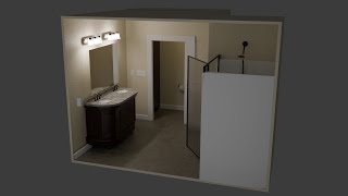 3D Modelling My Bathroom  Blender Timelapse [upl. by Adeys135]