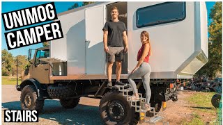 WE GOT HACKED DIY Expedition VehicleCaravan 22  Torklift Stairs amp Separett Waterless Toilet [upl. by Maharg]