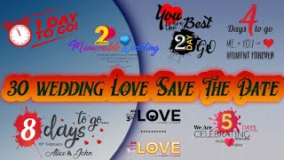 how to download wedding love quotes save the Date 30± [upl. by Eehtomit870]