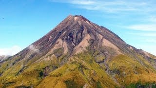 Awesome Helicopter Flight over New Zealands Mount Taranaki Volcano [upl. by Kemble]