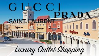 Luxury Outlet Shopping San Marcos Premium Outlets  Gucci  Saint Laurent [upl. by Joceline]