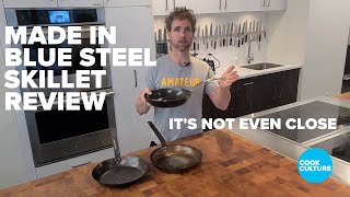 Review of the MADE IN Blue Carbon Steel Skillet [upl. by Andri516]