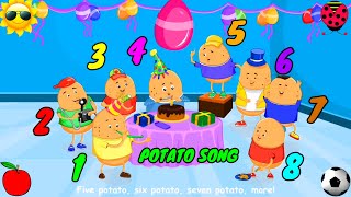 1 potato 2 potato 3 potato 4 song  One potato two potato  Potato song for Toddlers potatosong [upl. by Acirrej]