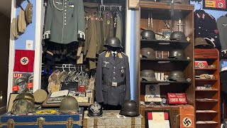 Full private militaria collection tour Tons of ww2 German ww1 Vietnam korea civil war artifacts [upl. by Edme334]