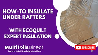 Howto Insulate Under Pitched Roof Rafters to stay Warmer in Winter and Cooler in Summer [upl. by Eckart667]