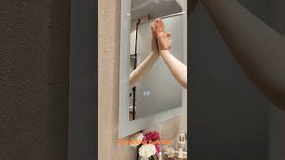 The easiest and quickest way to install a backlit frameless mirror [upl. by Carberry]