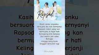 Jkt48  Rapsodi jkt48newera jkt48 liriklagu lyrics music fypシ fypシ゚viral [upl. by Nylek]