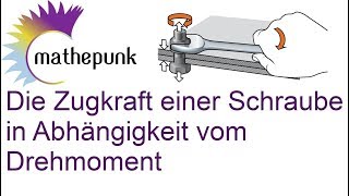 Die Zugkraft einer Schraube in Abhängigkeit vom Drehmoment [upl. by Atirac]