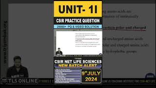 CSIR Practice Question  Unit 1  Topic I Stability of proteins and nucleic acids [upl. by Garwood948]