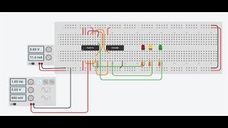 Tinkercad Traffic Light Designing D Flip Flop D FF Smart Traffic Light simulation Flip flop [upl. by Arama777]