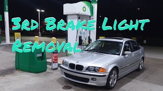 BMW E46 3 Series Third Brake Light Removal HowTo [upl. by Dnaltiak]