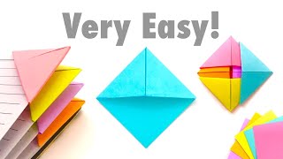 Easy DIY Paper Bookmark  Sticky Note Origami Easy [upl. by Ahseneuq]