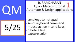 Quick Macros  Tutorial 1  chapter 525  R Ramcharan [upl. by Fayola]