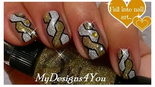 Braided Nail Art  How to Woven Nails  Gold amp Silver Nail Design ♥ Плетеный Дизайн Ногтей Косичка [upl. by Toulon]