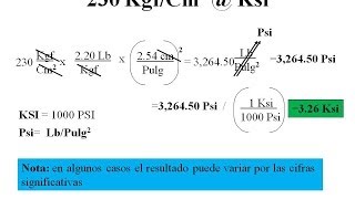 Convertir Kgf cm2 a Ksi [upl. by Borchert]