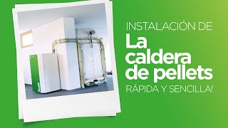 Instalación de caldera de pellets OkoFEN en vivienda unifamiliar de Cataluña [upl. by Antonetta]