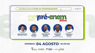 13ª LIVE ENEM  SEDUCPI  04082024 [upl. by Natsyrt]