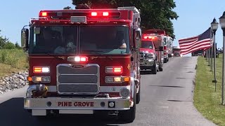 Apparatus Leaving Lebanon County Firefighters Parade 2018 [upl. by Ecienaj304]