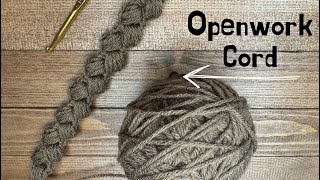 Very Beautiful Openwork Crochet Cord Detailed Tutorial [upl. by Daria]