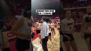 No 5 Nebraska swept No 2 Stanford 🤯 huskers nebraska gbr [upl. by Goebel]