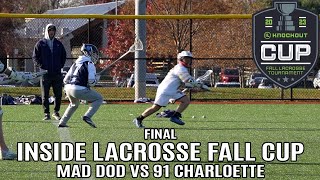 INSIDE LACROSSE FALL CUP 2023 MAD DOG NATIONAL GOLD 2028 VS 91 CHARLOTTLE BLUE FINAL  FULL GAME [upl. by Notgnirra]