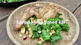 Sprød kylling med kål  Grilled chicken with kale [upl. by Weidner]