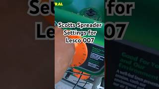 Scotts Spreader settings for Lesco 007 Pre Emergent [upl. by Sheeb]