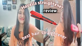 Havells Hs4121 hair straightener Review amp Demo  Best hair straightenerhavells [upl. by Valoniah830]