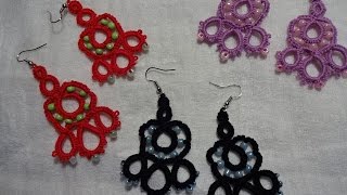 Tatted dream pendant earrings part 1 [upl. by Latterll365]