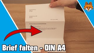 Brief falten  DIN A4 für den Briefumschlag 📩📑 [upl. by Bradwell114]