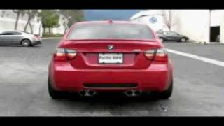 2009 Red BMW M3 TakeOff with a MagnaFlow Exhaust System [upl. by Nadiya]