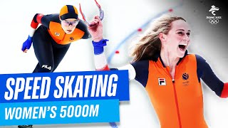 Speed Skating  Womens 5000m  Full Replay  Beijing2022 [upl. by Annaihs]