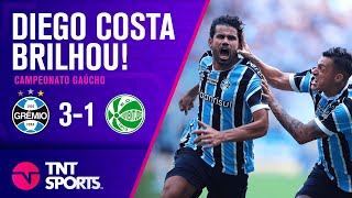 É HEPTA COM SHOW DE DIEGO COSTA GRÊMIO BATE JUVENTUDE DE VIRADA E É CAMPEÃO GAÚCHO DE 2024 [upl. by Ranite901]