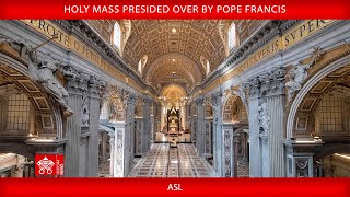 Holy Mass 27 October 2024 Pope Francis  ASL [upl. by Nahsaj]