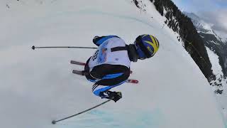 Inferno Rennen 2023 Ski Race  Mürren Switzerland  Insta360 [upl. by Ardnikat]