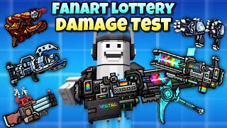 Fan Art Lottery DAMAGE TEST  Pixel Gun 3D [upl. by Dare]